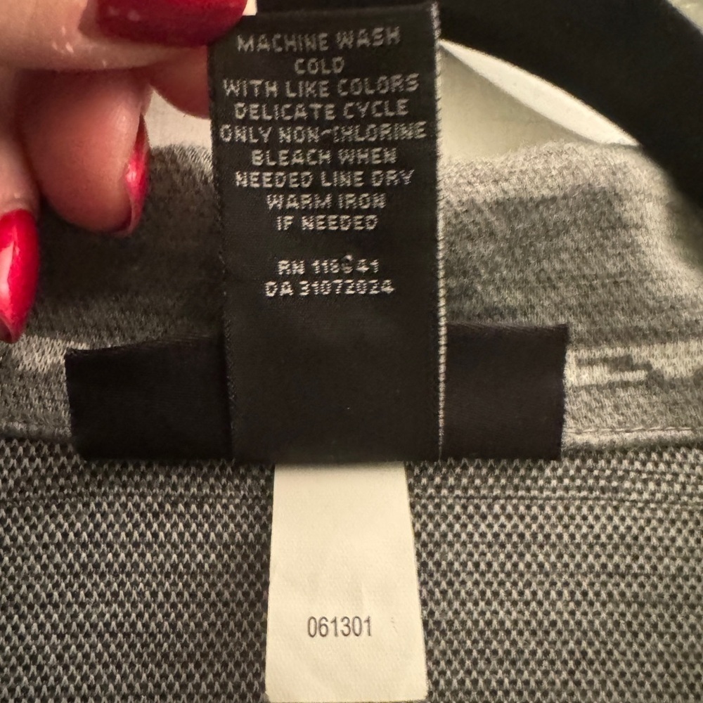 LANE BRYANT Knit Gray White Windowpane Open Front Pocket Blazer Jacket 22/24 3X - Picture 4 of 4